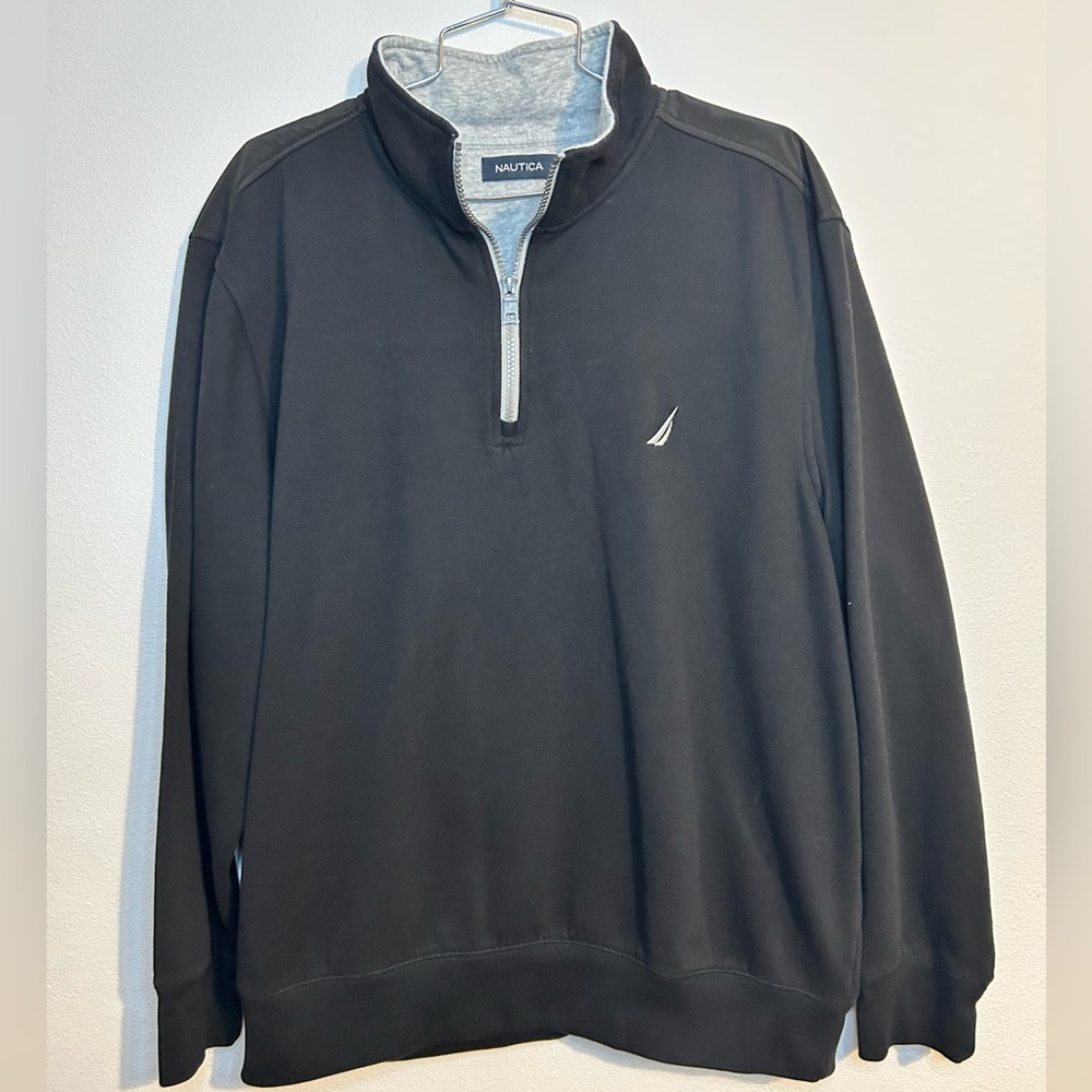 Nautica Men's Black and Gray Zip-Up